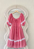 Women Puff Sleeves Mini Dress With Lace Trim